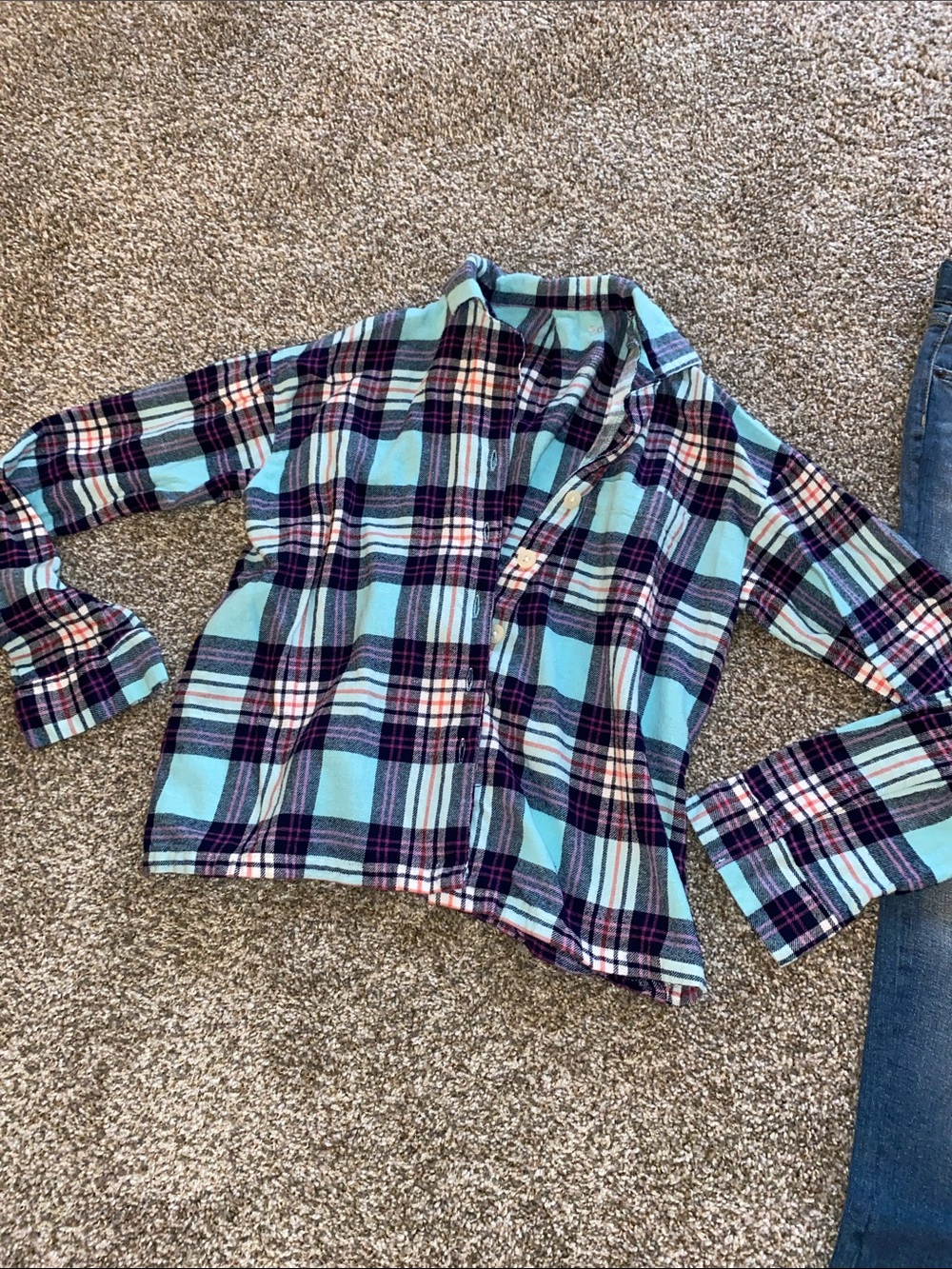 🖤 Girls Small Flannel & New Denim Jeans(Size 12)  Bundle - Picture 2 of 6